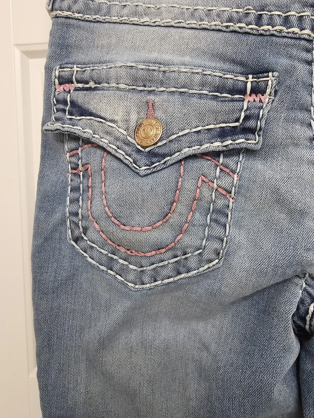 True Religion Billie Straight Classic Women's Blue Denim Jeans Size 27.